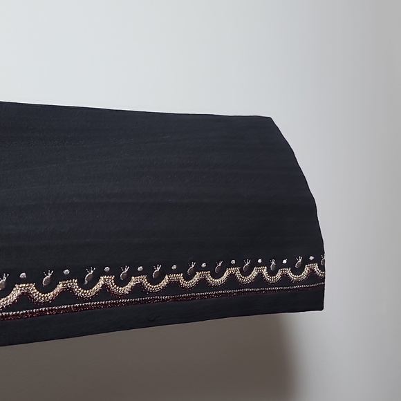 NICOLE MILLER Collection Wool Embroidered Pants in Black Size Small - Picture 5 of 15